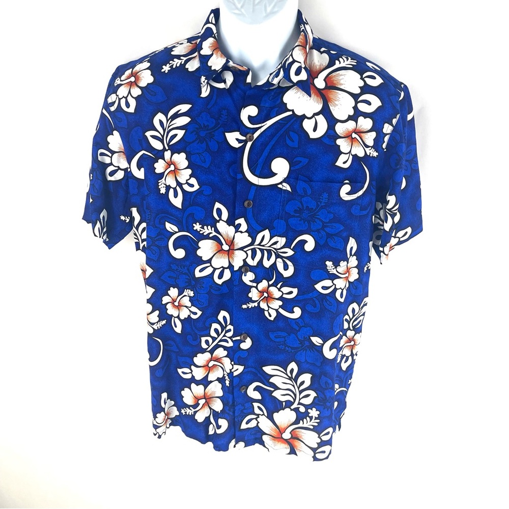 Squish Wear Men’s Blue Hawaiian Shirt S